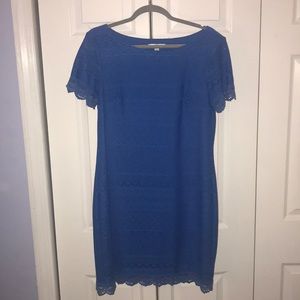 Blue lace dress